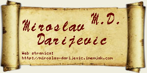 Miroslav Darijević vizit kartica